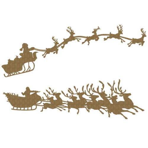 Creative Embellishments - Chipboard - Santa's Sleigh Set