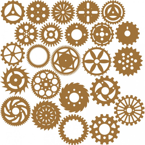 Creative Embellishments - Chipboard - Large Gear Set 2 - (set of 24)