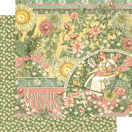Graphic 45 - Garden Goddess - Double sided 12x12 Paper - Garden Goddess