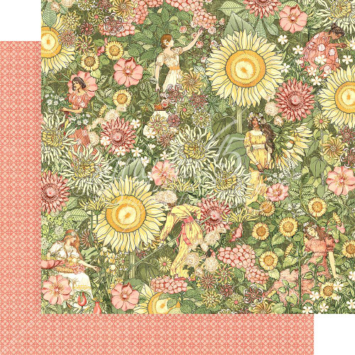 Graphic 45 - Garden Goddess - Double sided 12x12 Paper - Thoughtfully Planted