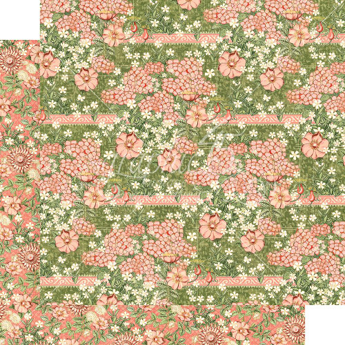 Graphic 45 - Garden Goddess - Double sided 12x12 Paper - Fields Of Flowers
