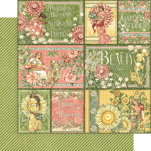 Graphic 45 - Garden Goddess - Double sided 12x12 Paper - Shine From Within