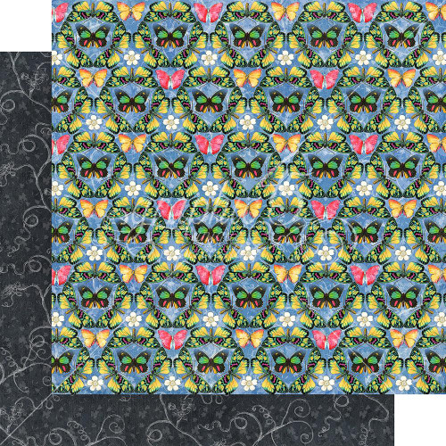 Graphic 45 - Flutter - Double sided 12x12 Paper - Iridescent