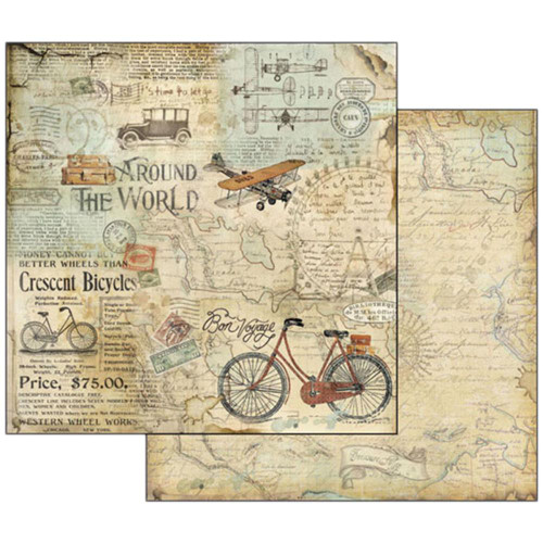 Stamperia - 12x12 dbl sided - Around The World - Bike Tour