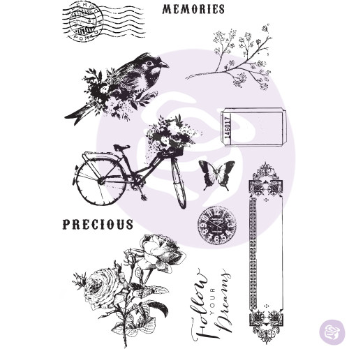 Prima - Cling Stamps & Stencil - Georgia Blues