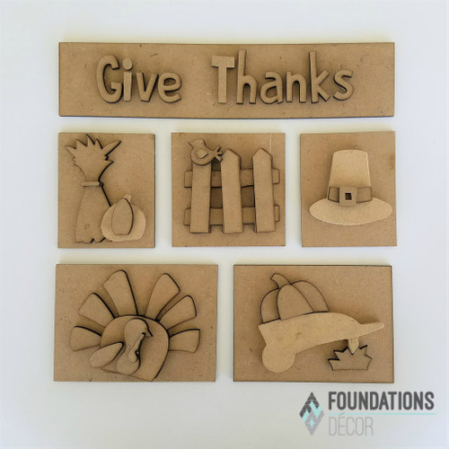 Foundations Decor Magnetic Shadow Box Kit - Thanksgiving