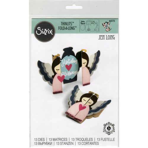 Sizzix - Jen Long - Thinlet Dies - Angel Fold-A-Long Card