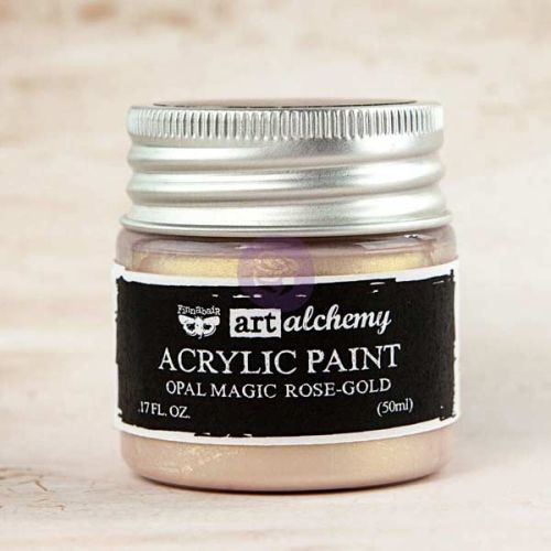Finnabair Art Alchemy Acrylic Paint Opal Magic Rose Gold