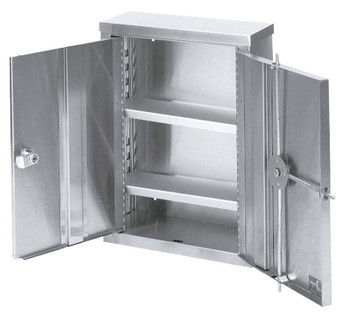 Double Door Narcotic Cabinet W 2 Shelves (15”H X 11”W X 8”D) Double Door Narcotic Cabinet W 2 Shelves (15”H X 11”W X 8”D)
