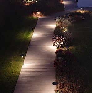 flush solar path lights