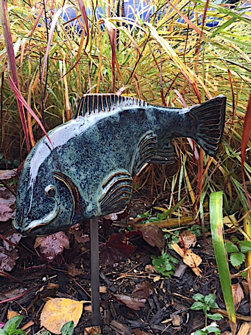 Ceramic garden koi Fish in the Garden Beautiful Garden Sculpture