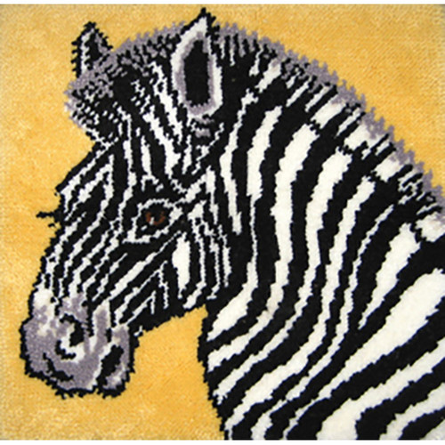 Zebra Latch Hook Rug Kit
