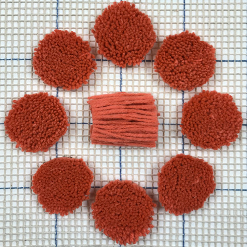 Light Burgandy Precut Latch Hook Yarn