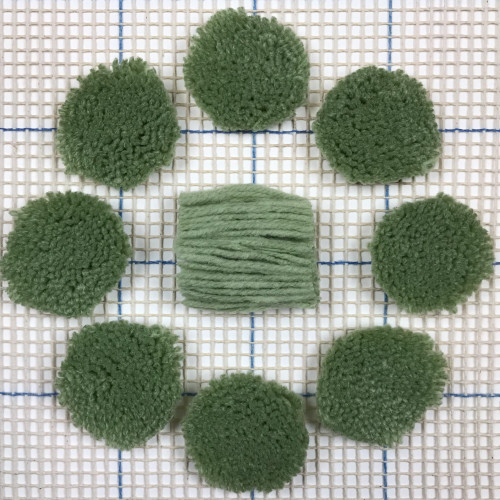 Light Forest Green Pre-cut Latch Hook Yarn