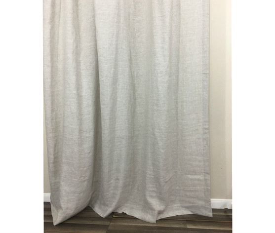 Linen Shower Curtains, White, Grey, Cream, Pink, Blue, Stripe, Chevron ...