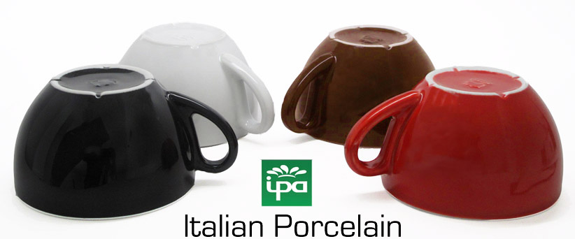 IPA porcelain espresso cups are made in Italy