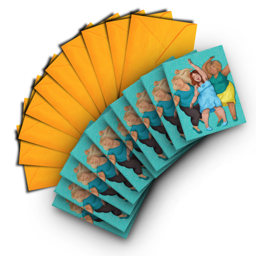 Note Card of Three Happy Women Dancing (pack of 10) Note Card of Three Happy Women Dancing (pack of 10)