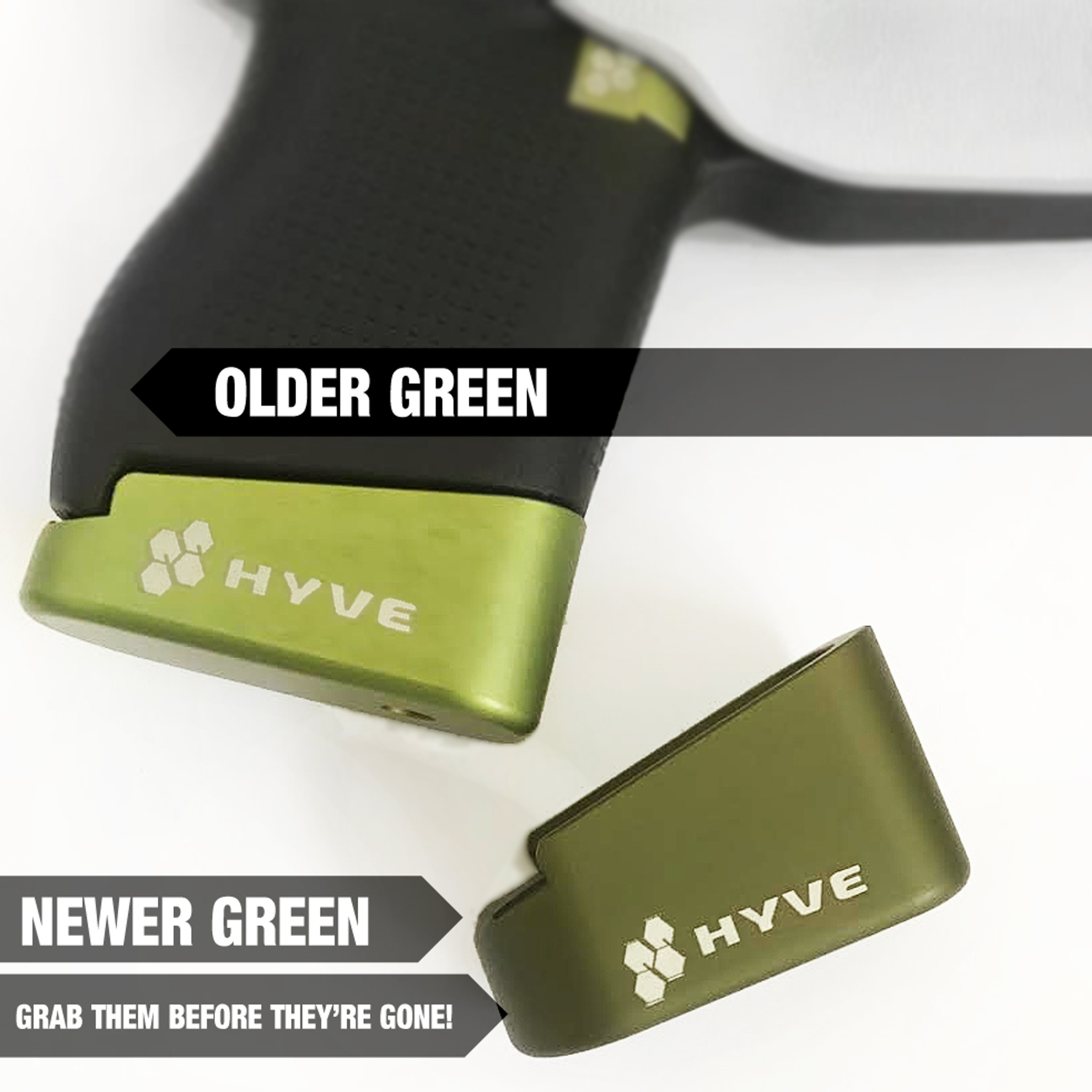 NEW: HYVE +2 Mag Extension for the Glock 43 OD Green