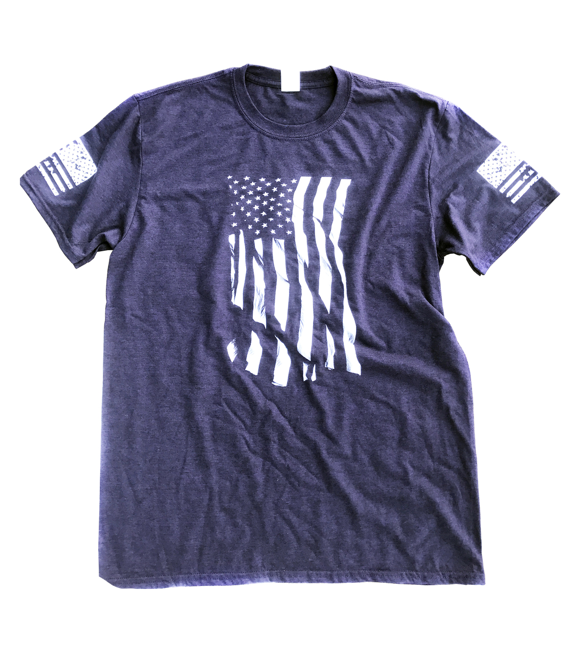 Dara Flag Print T-Shirt - Blackberry
