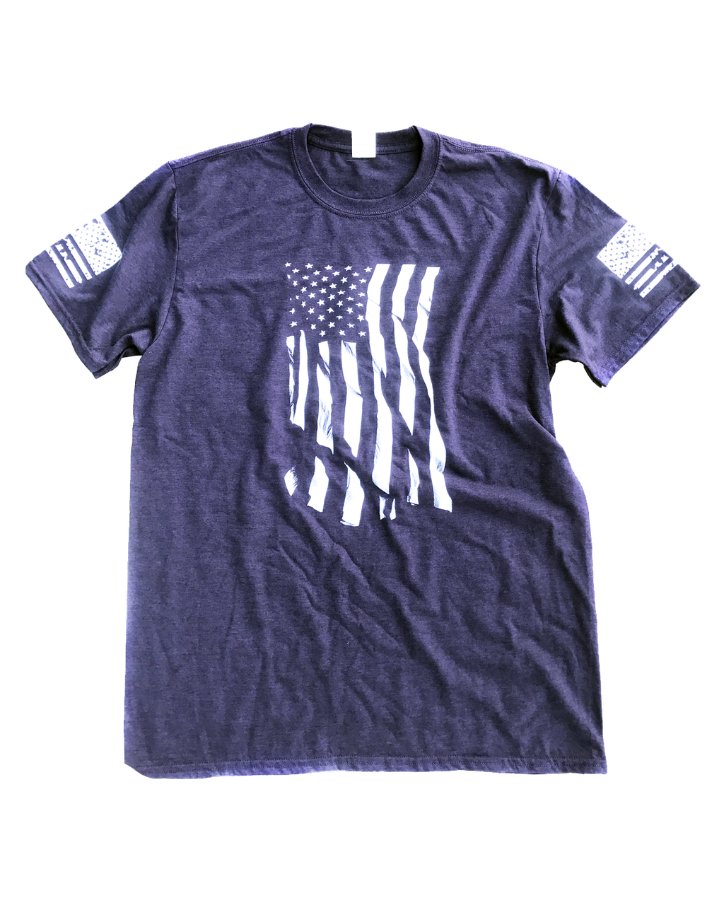 Dara Flag Print T-Shirt - Blackberry