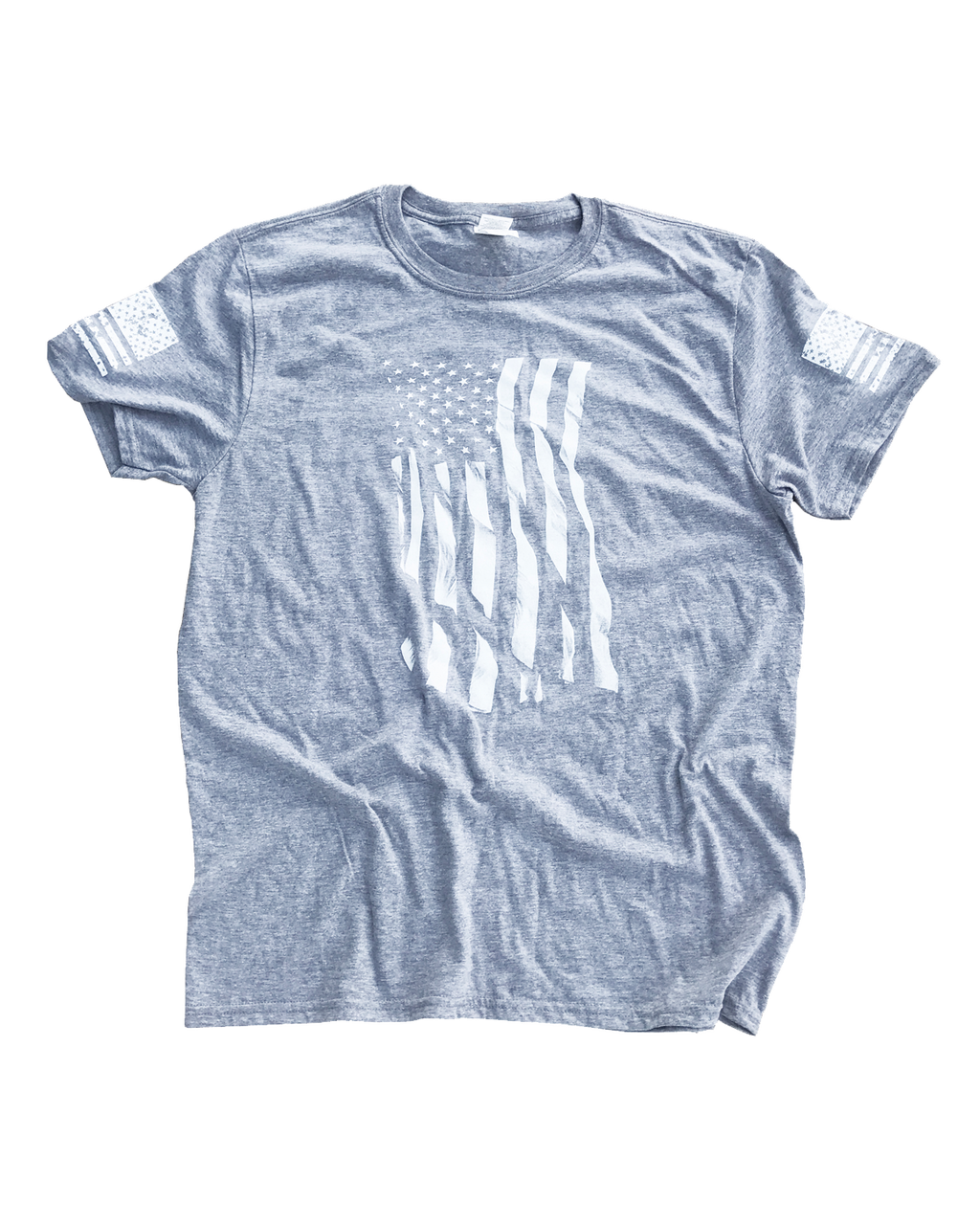 Dara Flag Print T-Shirt - Grey