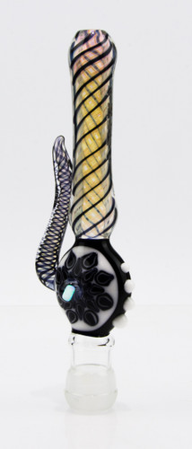 Elev8 Premier Custom Spherical/Flavor Disc Combo Wand by Jeff E. Fumed with Gold and Silver Elev8 Premier Custom Spherical/Flavor Disc Combo Wand by Jeff E. Fumed with Gold and Silver