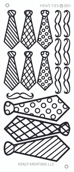Men's Ties Outline Sticker Men's Ties Outline Sticker