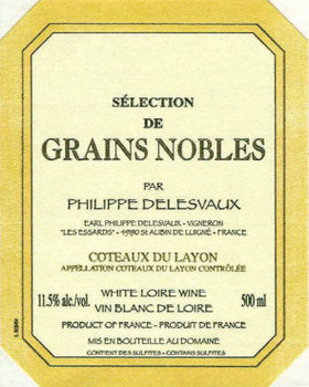 Philippe Delesvaux Coteaux du Layon Selection de Grains Nobles Philippe Delesvaux Coteaux du Layon Selection de Grains Nobles