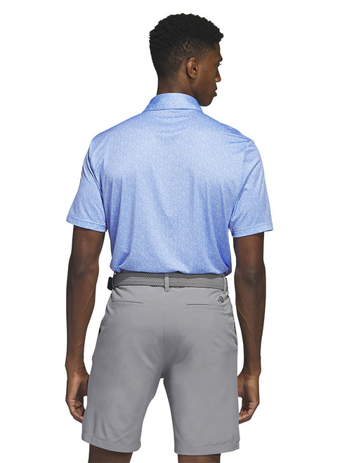 adidas Go-To Print Golf Polo Shirt - Blue Dawn - Mens | GolfBox