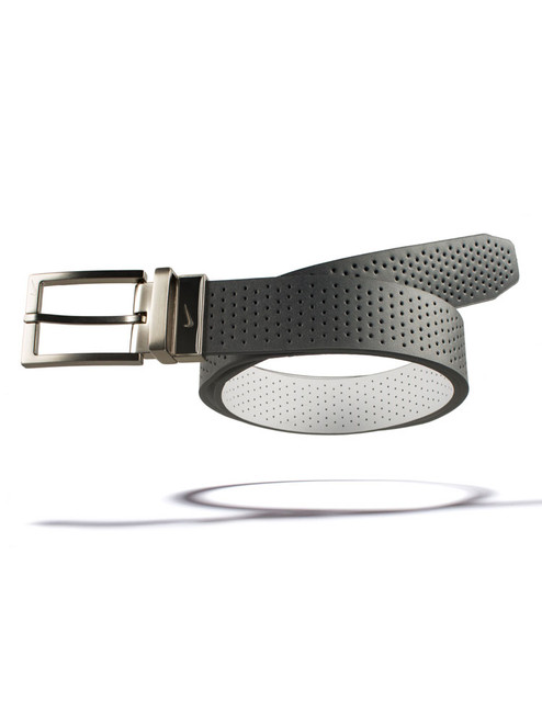 Nike Golf Men's Perforated Strap Leather Reversible Belt, 36 Black/Gray