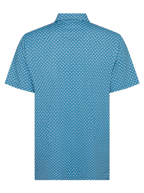 Penguin Retro Geo Print Golf Polo Shirt - Nebulas Penguin Retro Geo Print Golf Polo Shirt - Nebulas