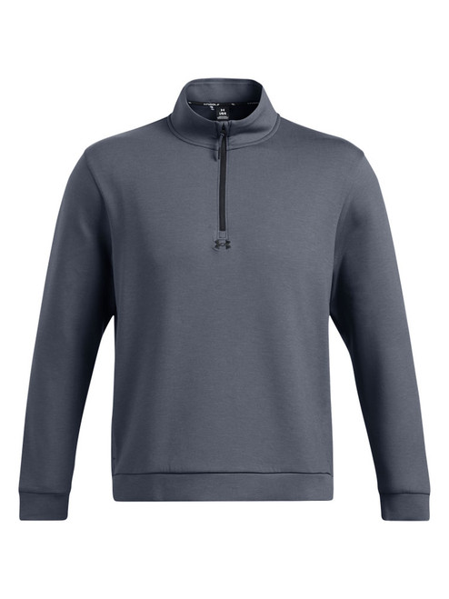 Under Armour Drive Midlayer Junior Golf Pullover - Steel/Pitch Grey