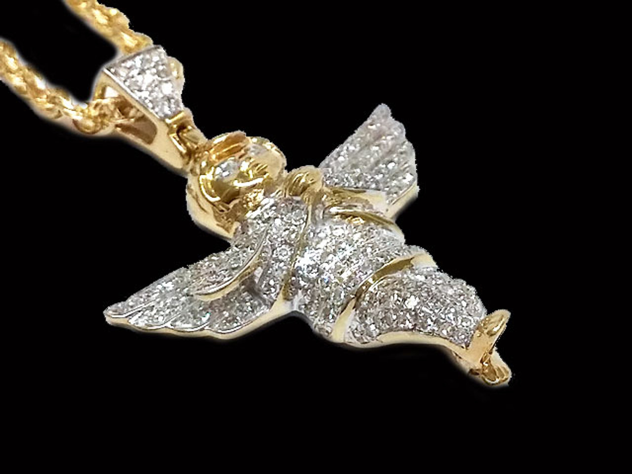 10K Gold 0.45CT Diamond Angel - King Johnny - Johnny's Custom Jewelry