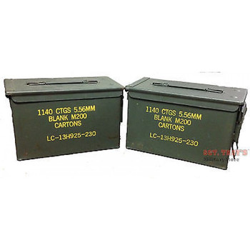 2 PACK .50 CALIBER 5.56mm AMMO CAN M2A1 50CAL METAL AMMO CAN BOX VGC Grade 2 2 PACK .50 CALIBER 5.56mm AMMO CAN M2A1 50CAL METAL AMMO CAN BOX VGC Grade 2