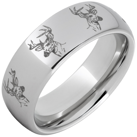 domed deer head ring