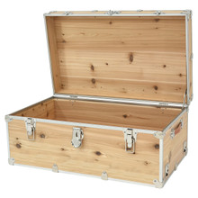 Rhino Large Cedar Storage Trunk open.