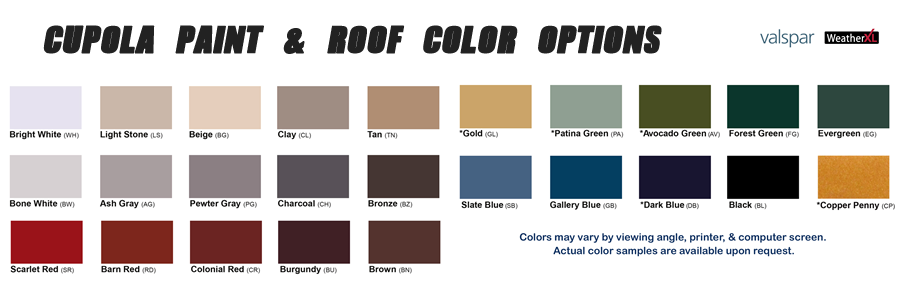 Morton Building Color Chart