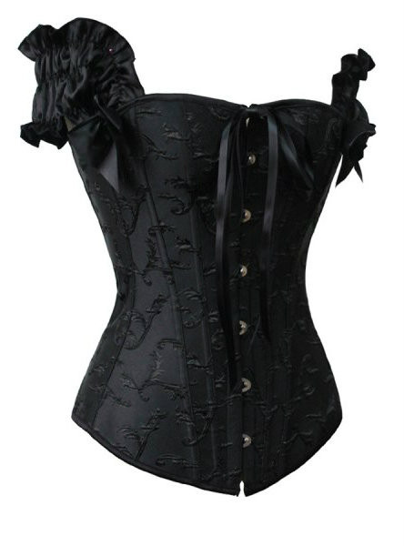 Sexy Off the Shoulder Jacquard Bowknot Corset