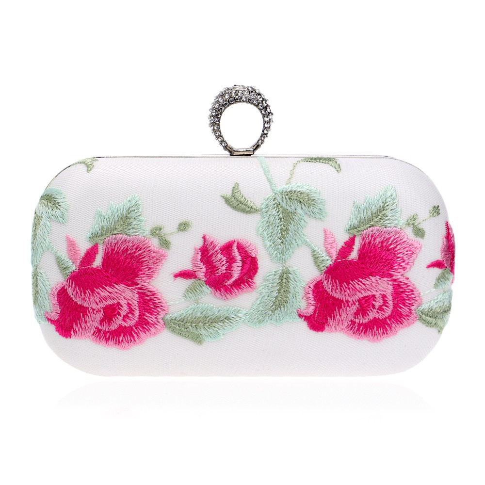 Classical Embroidery printed flower handmade style women evening bags