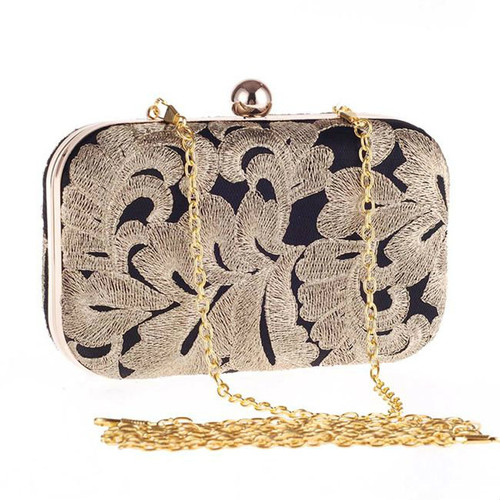 Cheap Floral Embroidery Vintage Clutch Bag