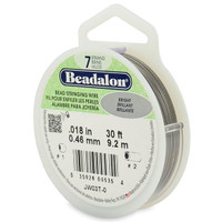 Beadalon 7 Strand Stainless Steel Bead Stringing Wire, .018 in 30' Bright Beadalon 7 Strand Stainless Steel Bead Stringing Wire, .018 in 30' Bright