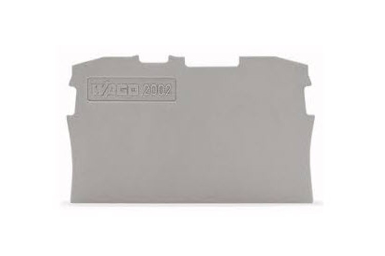 Wago TOPJOB®S Grey End and Intermediate plate for 2002 Series terminals 0.8mm wide; Bag Qty 25