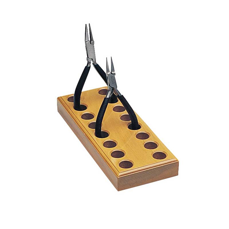 Wood Plier Blocks 8 Pliers Cutters Shears Holder Rack 8.25" x 3" x 1"