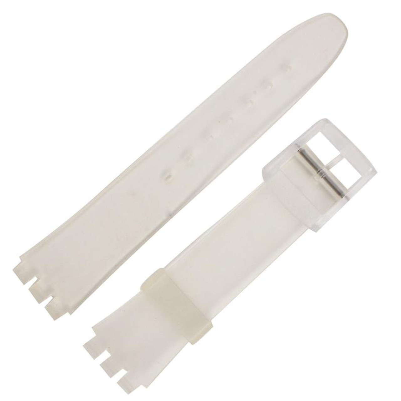 Generic Replacement Swatch® Watch Strap Rubber 14mm Clear for 12mm