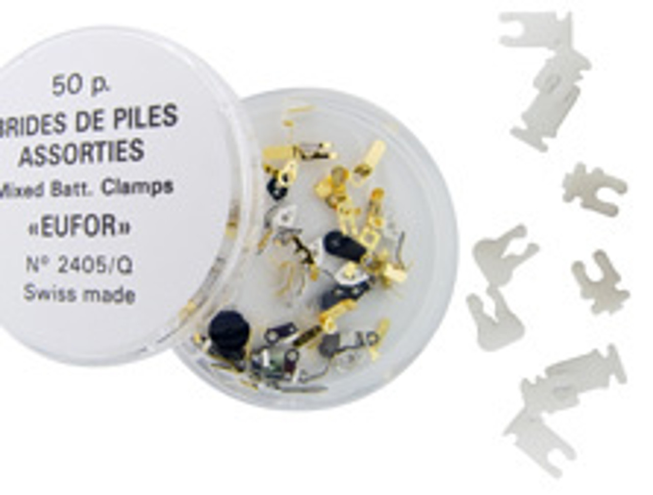 Watch Battery Clamp, Strap, and Screw Assortments