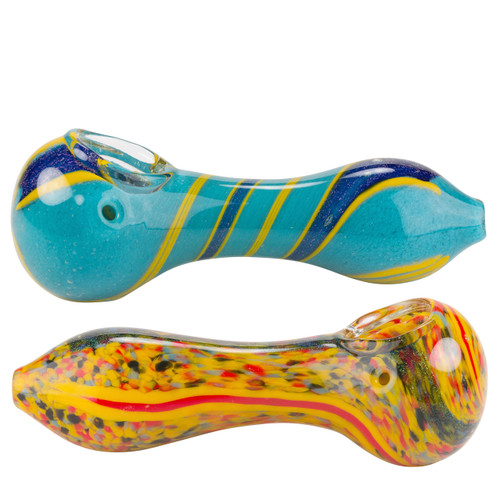 4.5" Assorted Bulk Glass Hand Pipes | Dichro
