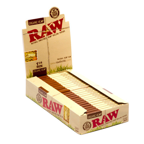 RAW Organic Hemp - 1 1/4 Size | 24 pk | Retail Display