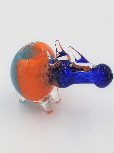 Animal Pipe | Rhino Glass Hand Pipe | Large
