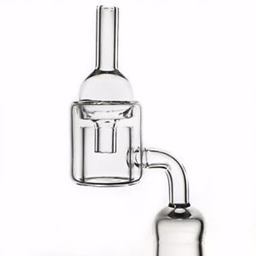XL Thermal Quartz Banger with Directional Quartz Bubble Carb Cap - 18mm Female