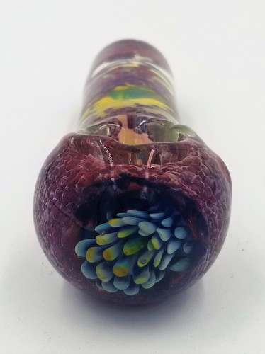 4.5" TRANSLUCENT 4 CHAMBER GLASS HAND PIPE